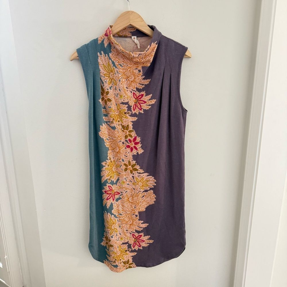 DAILY PRACTICE BY ANTHROPOLOGIE COWL NECK MINI DRESS SIZE XS EXTRA SMALL